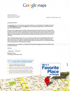 Vision Sign Favorite Place on Google Letter Vision Sign Favorite Place on Google Letter